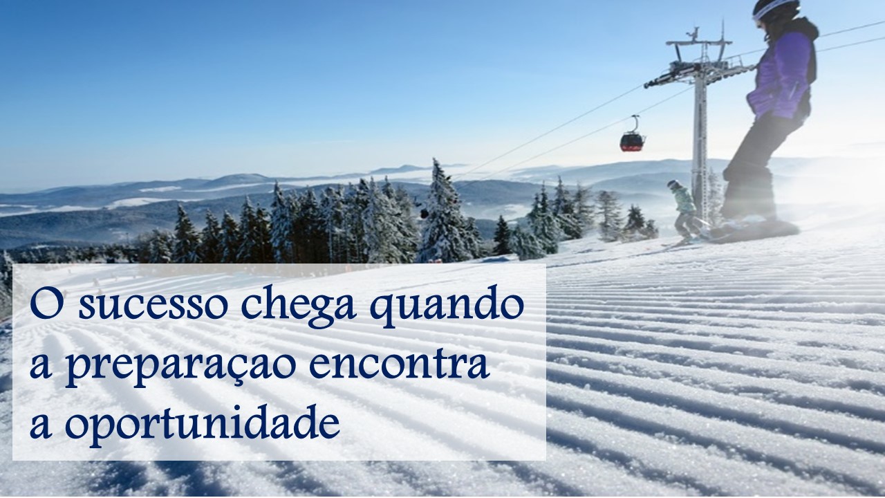 O sucesso chega quando a preparaçao encontra a oportunidade